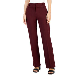 Alfani Women's Size 2 Burgundy Ponté-Knit Dress Pants NWT